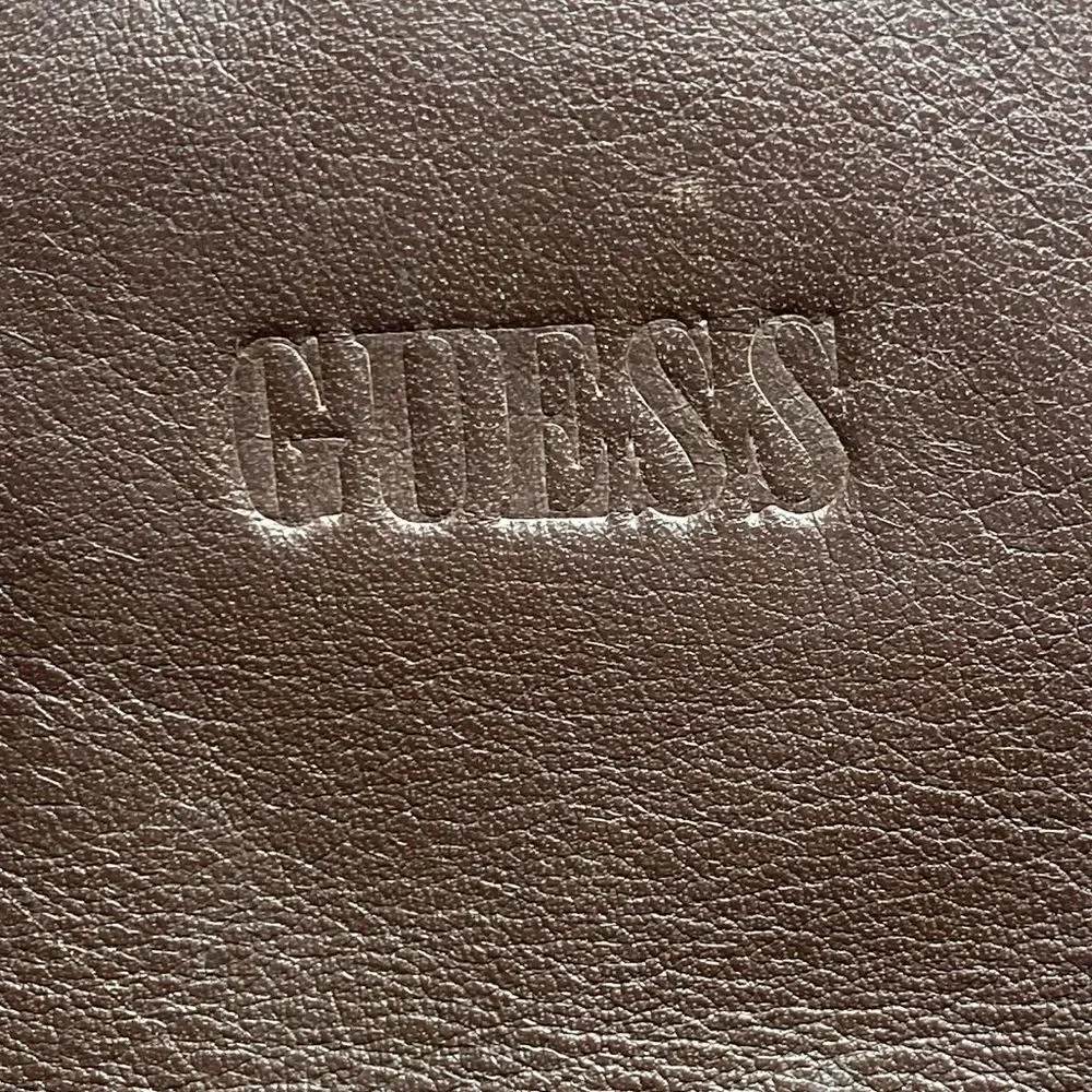 Vintage-style 2000s GUESS Brown Leather 9 Inch Backpack